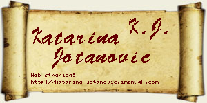 Katarina Jotanović vizit kartica